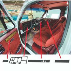 Calcas Sticker Calcomanías Chevrolet Cheyenne 89 Interior