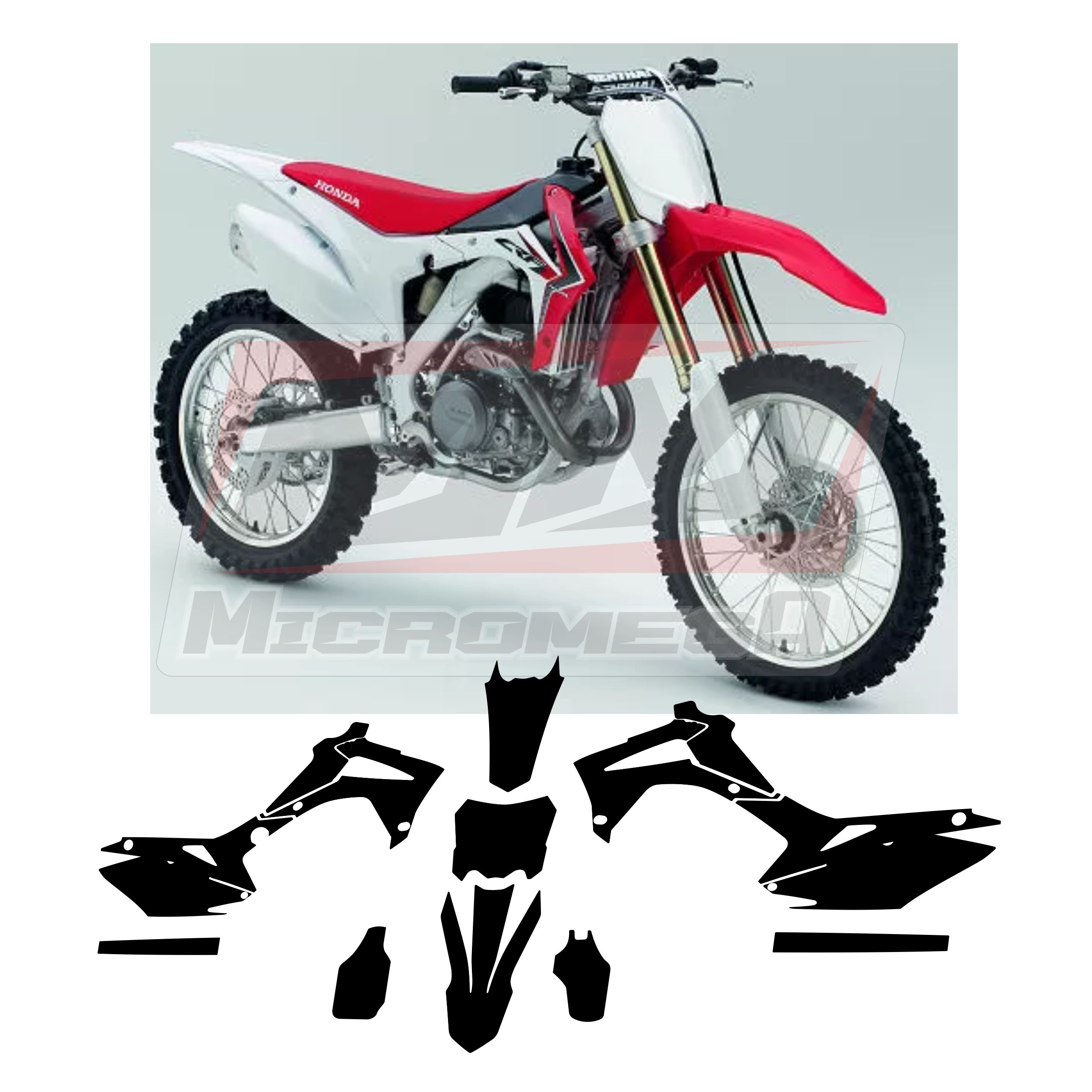 Plantilla Vectorizada Honda Crf 250r 450r 14-16