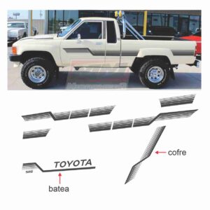 Calcas Sticker Calcomanías Toyota Pickup Sr5 Extra Cab 1988